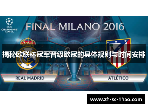 揭秘欧联杯冠军晋级欧冠的具体规则与时间安排